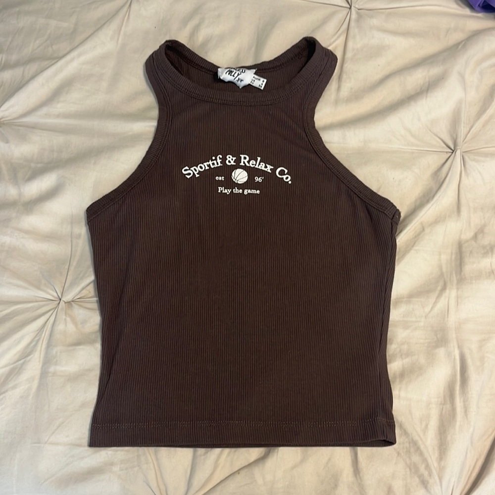 Brown Princess Polly Graphic Tank Top